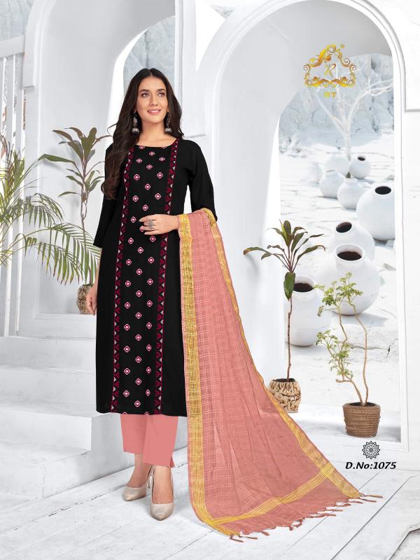 RT Nari 12 Designer Rayon Kurti With Banarasi Dupatta Set 